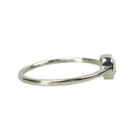 Antique Table cut Diamond in Recycled White Gold - Gem Set Love