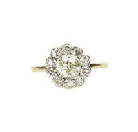 Late 19thc Pale Yellow Diamond set Engagement Ring