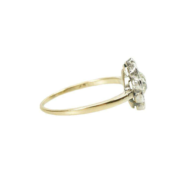 Late 19thc Pale Yellow Diamond set Engagement Ring