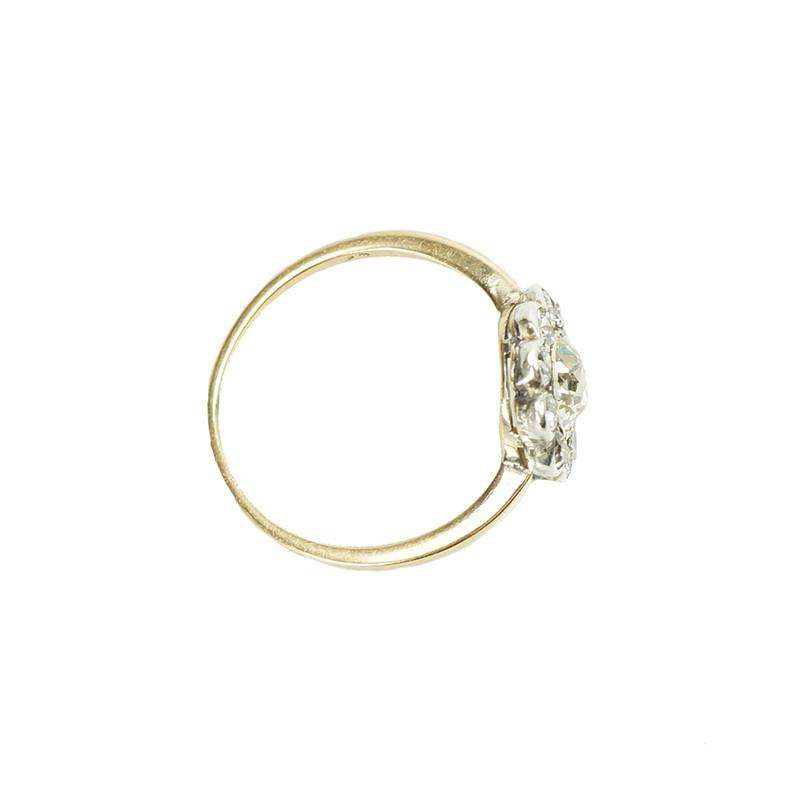 Late 19thc Pale Yellow Diamond set Engagement Ring