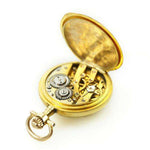 Art Nouveau Ladies Diamond set Pendant Watch in 14k Yellow Gold