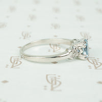 The Perfect Blue Aquamarine Engagement Ring