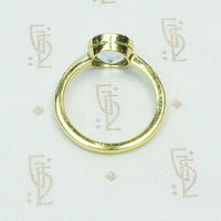 Simply Beautiful Bezel set Aquamarine in 18k