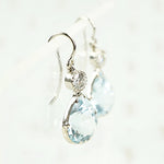 Aquamarine and Antique Diamond Earrings by GSL