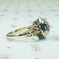 March Birthstone 1920s Aquamarine Solitaire Ring