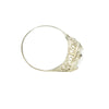 Vintage Aquamarine White Gold Filigree Ring