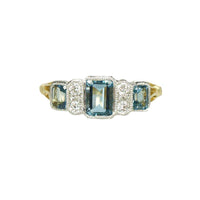 Sparkling Aquamarine and Diamond set Ring