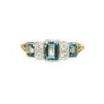 Sparkling Aquamarine and Diamond set Ring