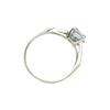 Vintage Platinum Aquamarine Engagement Ring - Gem Set Love