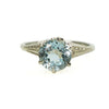 Aquamarine Solitaire in Beautiful White Gold Setting