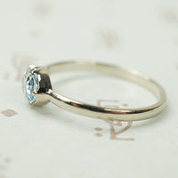 Recycled Beauty Oval Aquamarine in 14k White Gold