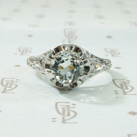 Glacial Blue Aquamarine in Fanciful Filigree