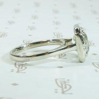 Lovely Aquamarine Solitaire in Recycled White Gold by 720