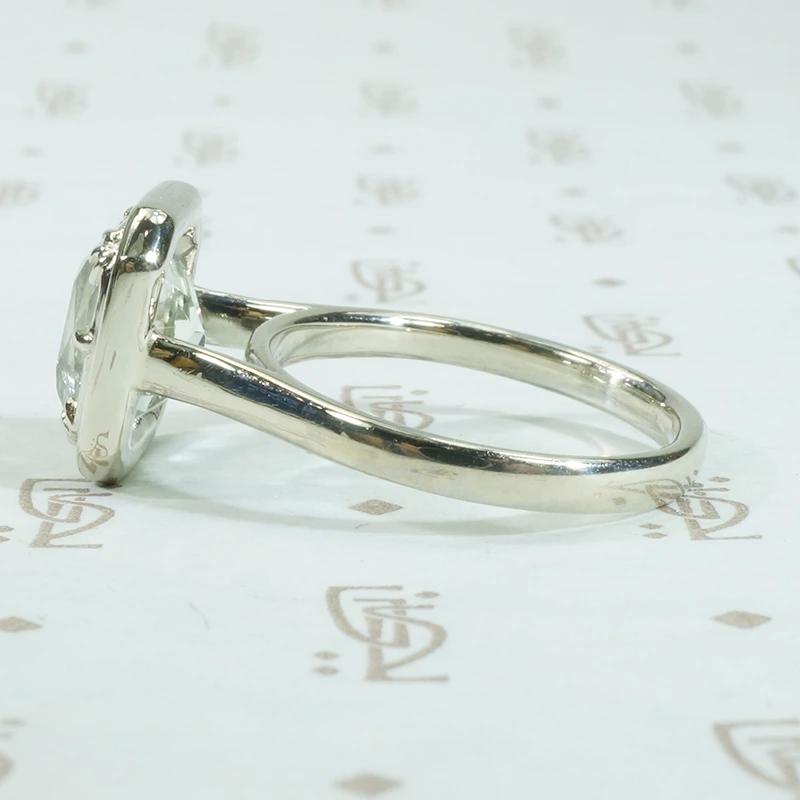 Lovely Aquamarine Solitaire in Recycled White Gold by 720