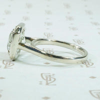 Lovely Aquamarine Solitaire in Recycled White Gold by 720