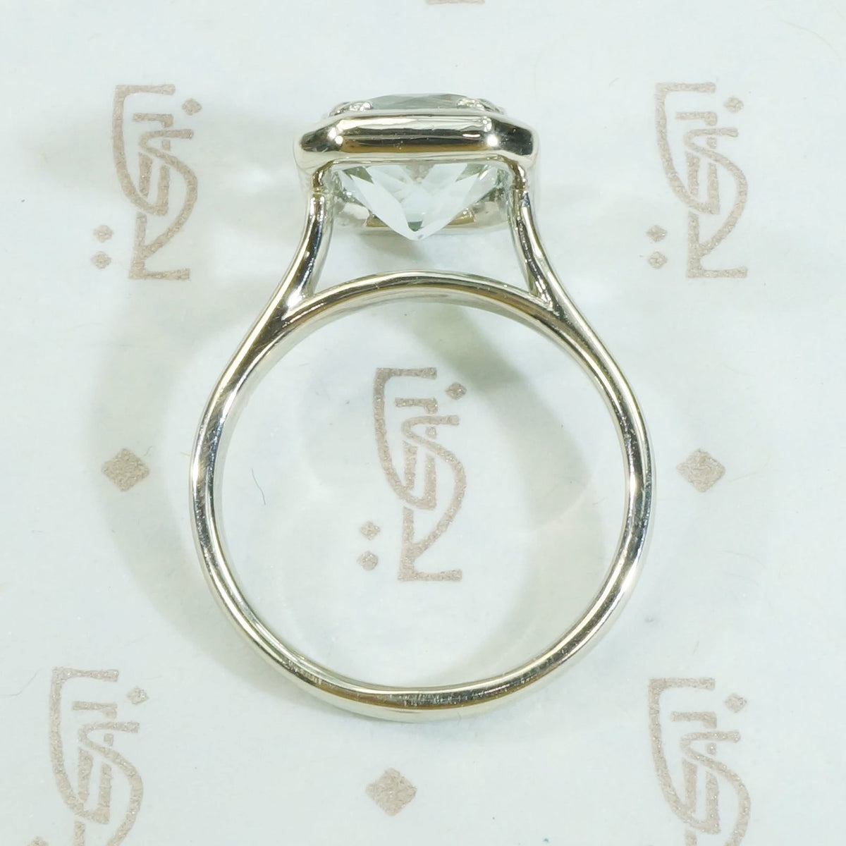 Lovely Aquamarine Solitaire in Recycled White Gold by 720