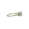 Aquamarine Solitaire in Beautiful White Gold Setting