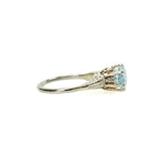 Aquamarine Solitaire in Beautiful White Gold Setting