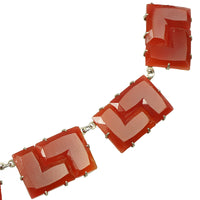 Art Deco Pressed-Glass Necklace