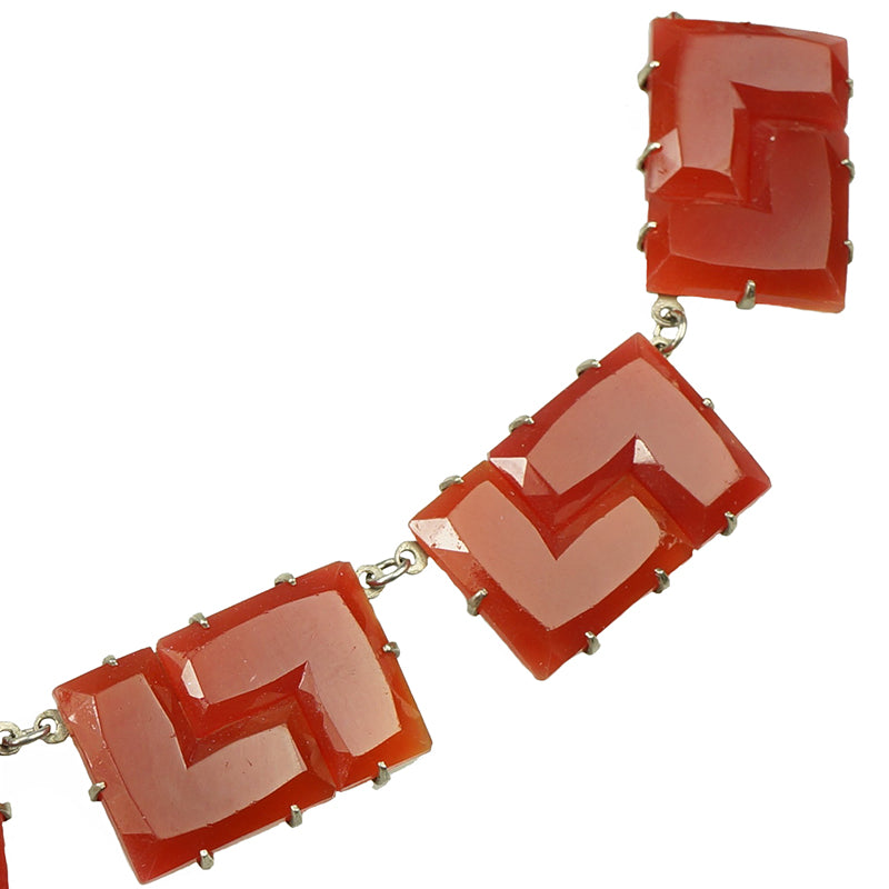 Art Deco Pressed-Glass Necklace