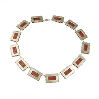 Art Deco Pressed-Glass Necklace