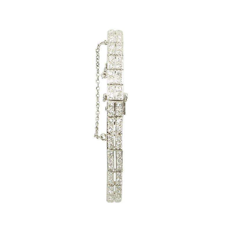 Art Deco Platinum and Diamond Ladies Bracelet Watch