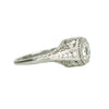 Clover a Deco Filigree Platinum Engagement Ring - Gem Set Love