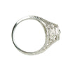 Clover a Deco Filigree Platinum Engagement Ring - Gem Set Love