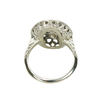 Unique Deco White Gold and Diamond Ring - Gem Set Love