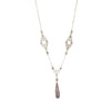 Vintage 20's Silver and Purple Art Glass Necklace
