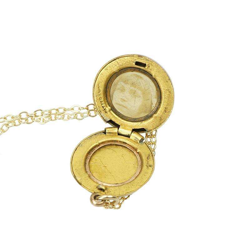 Vintage Art Nouveau Locket with a Poppy
