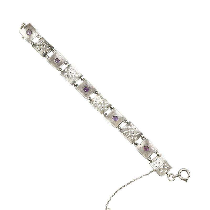 Murrle Bennett Arts and Crafts Silver Bracelet in the Celtic Style