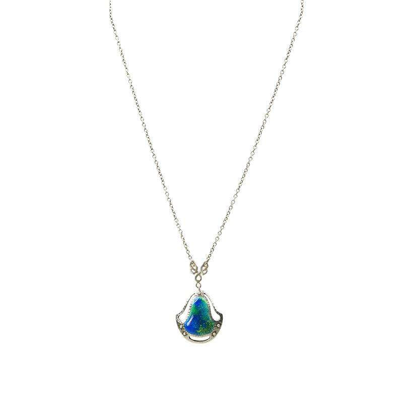 Murrle Bennett Arts and Crafts Enamel Silver Necklace
