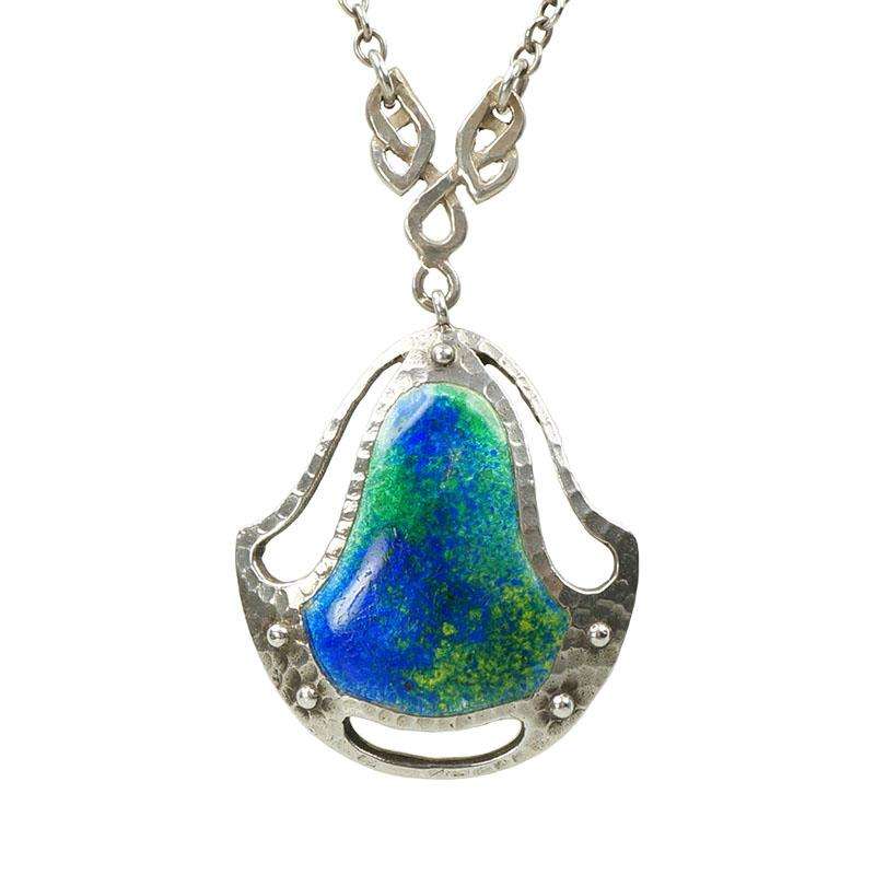 Murrle Bennett Arts and Crafts Enamel Silver Necklace