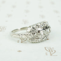 Asscher Step Cut Multi Diamond Ring
