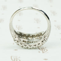 Asscher Step Cut Multi Diamond Ring