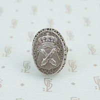 vintage austrian silver ring with crown