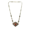 Carnelian & Garnet Austro-Hungarian 800 Silver Gilt Necklace