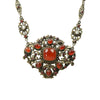 Carnelian & Garnet Austro-Hungarian 800 Silver Gilt Necklace