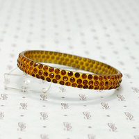 Autumnal Glitter Celluloid & Rhinestone Bangle