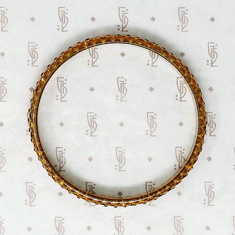 Autumnal Glitter Celluloid & Rhinestone Bangle