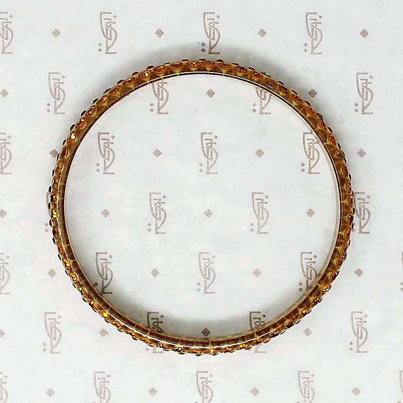 Autumnal Glitter Celluloid & Rhinestone Bangle