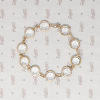 Faceted Crystal Links 1960s Bracelet