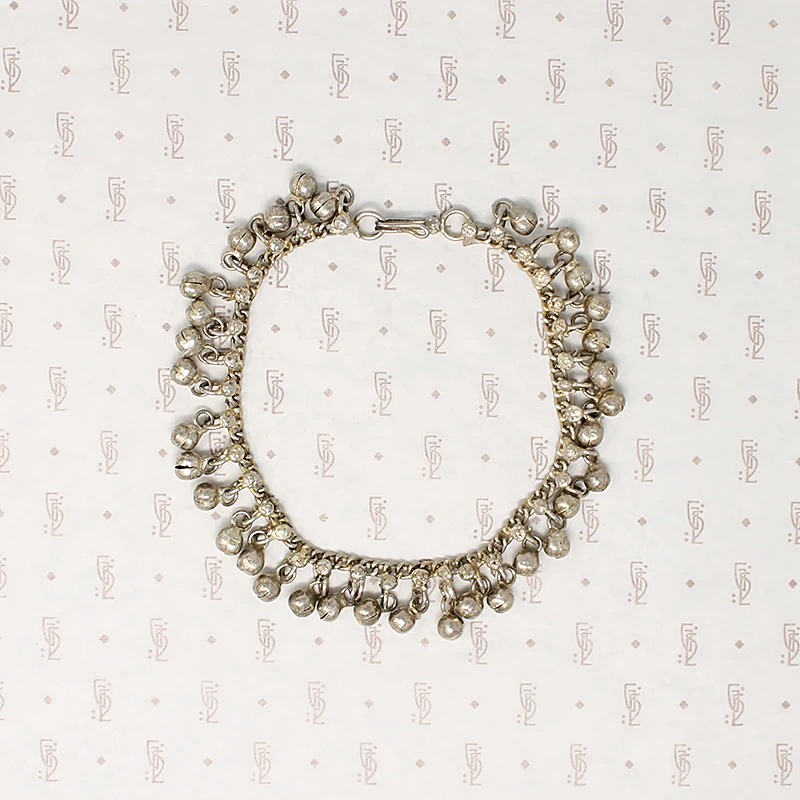 Silver Indian Dancing Anklet with Bells