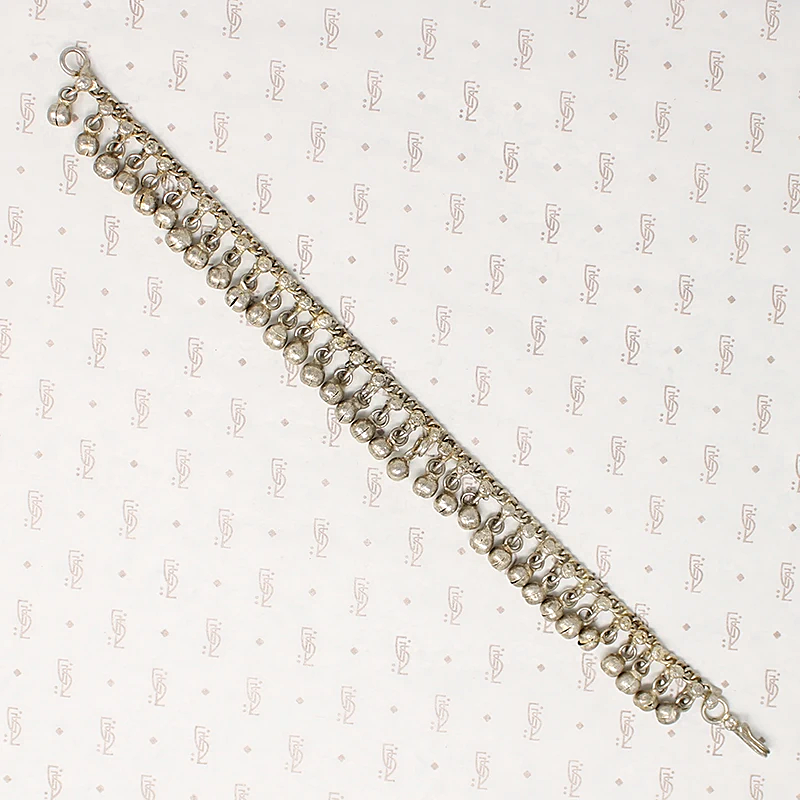 Silver Indian Dancing Anklet with Bells