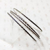 set of four slim sterling silver bangles