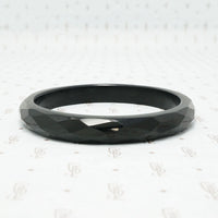 Faceted Black Bakelite Bangle