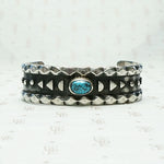 Child's Charming Cuff Bracelet in Silver & Turquoise
