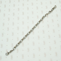 Vintage Silver Oval Cable Link Chain Bracelet