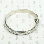 Pretty Engraved Sterling Silver Bangle Bracelet